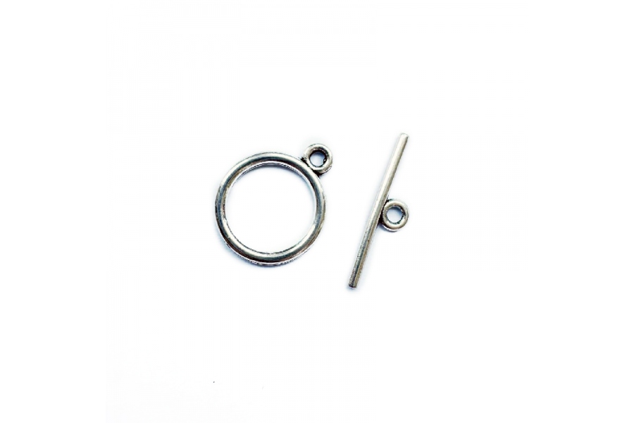 Застібка-тогл, 18*14 мм, античне срібло